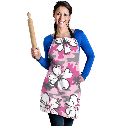 Image of Hibiscus Camo Apron - AllAprons